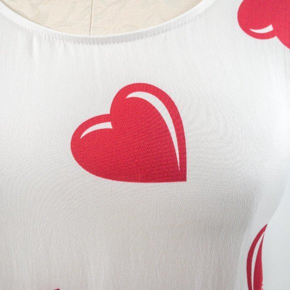 Moschino S/M Valentines Hearts Tank Top AS-IS Glam Halloween Costume - Picture 6 of 9